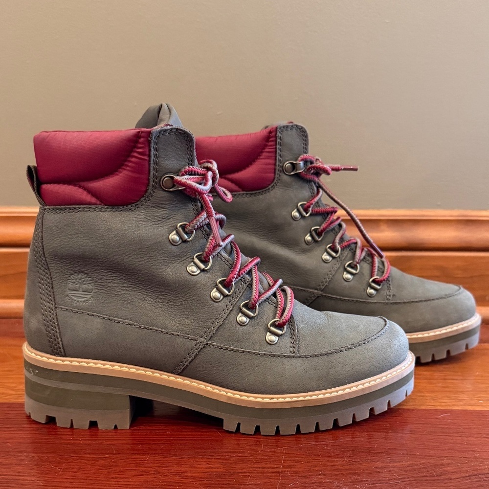 Timberland Courmayeur Valley Waterproof Leather & Fabric Hiking Boots, Size 8.5